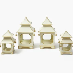 Year-round Decorations | Christmas Decorations<Mrs. Alice White & Gold Pagoda Lantern Set