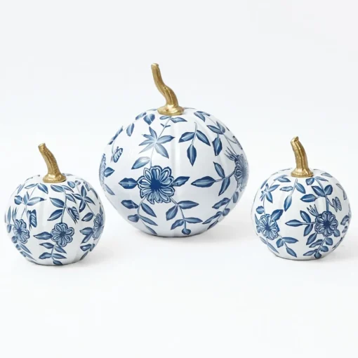Autumn Decorations<Mrs. Alice White Chinoiserie Tole Pumpkin Family