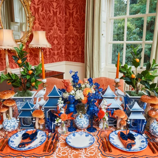Autumn Decorations<Mrs. Alice White Chinoiserie Tole Pumpkin (Pair)