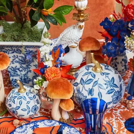 Autumn Decorations<Mrs. Alice White Chinoiserie Tole Pumpkin (Pair)