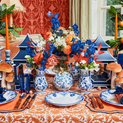 Autumn Decorations<Mrs. Alice White Chinoiserie Tole Pumpkin (Pair)