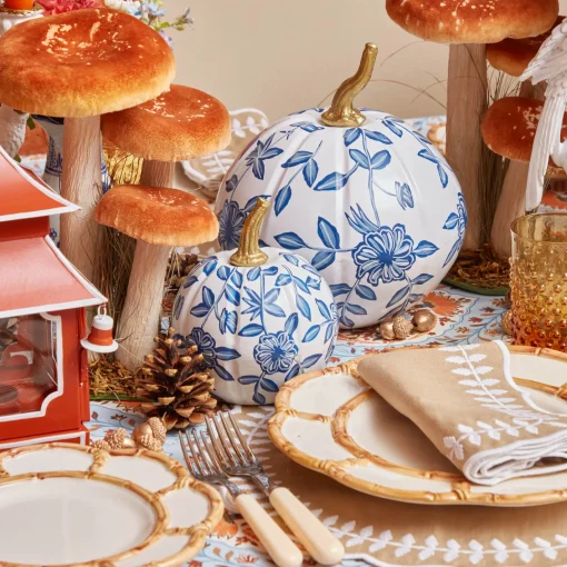 Autumn Decorations<Mrs. Alice White Chinoiserie Tole Pumpkin (Pair)