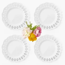 Starter Plates | Crockery Sets<Mrs. Alice White Lace Starter Plates (Set of 4)