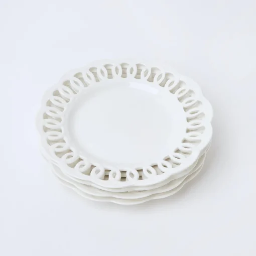 Starter Plates | Crockery Sets<Mrs. Alice White Lace Starter Plates (Set of 4)