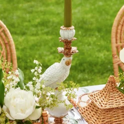 Summer Glassware | Summer Candleware<Mrs. Alice White Parrot Candle Holder (Pair)