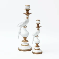 Summer Glassware | Summer Candleware<Mrs. Alice White Parrot Candle Holder (Pair)