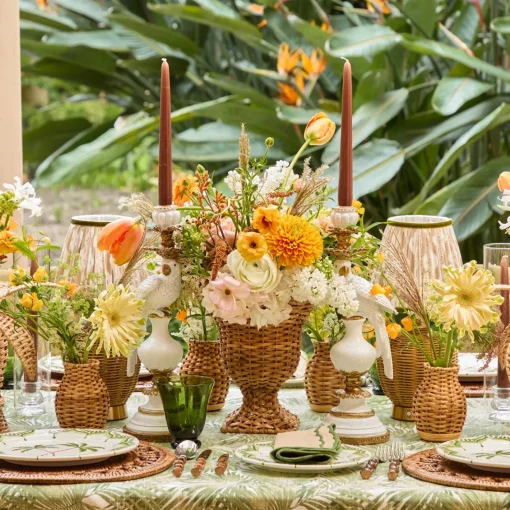 Summer Glassware | Summer Candleware<Mrs. Alice White Parrot Candle Holder (Pair)