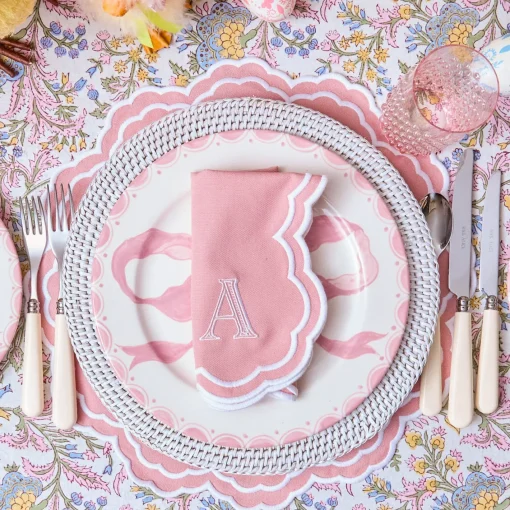Summer Table Linen | Placemats<Mrs. Alice White Rattan Charger Plates (Set of 4)