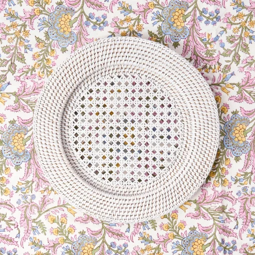 Summer Table Linen | Placemats<Mrs. Alice White Rattan Charger Plates (Set of 4)