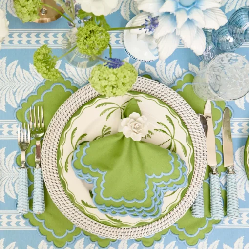 Summer Table Linen | Placemats<Mrs. Alice White Rattan Charger Plates (Set of 4)