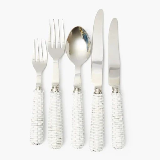 Cutlery Sets<Mrs. Alice White Rattan Cutlery (5 Piece)