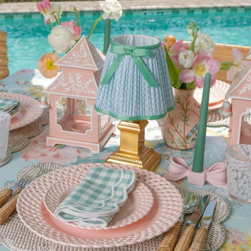 Summer Table Linen | Placemats<Mrs. Alice White Rectangular Scalloped Rattan Placemats (Set of 4)