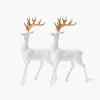 Christmas Decorations<Mrs. Alice White Reindeer with Gold Antlers (Pair) - 33cm