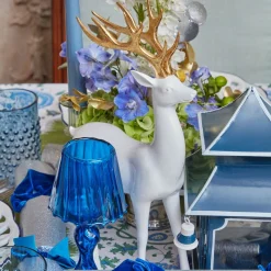 Christmas Decorations<Mrs. Alice White Reindeer with Gold Antlers (Pair) - 33cm