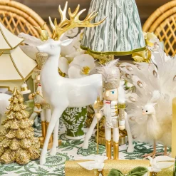Christmas Decorations<Mrs. Alice White Reindeer with Gold Antlers (Pair) - 33cm
