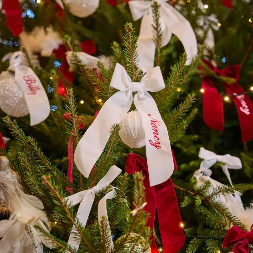 Christmas Decorations<Mrs. Alice White Velvet Christmas Tree Bows (Set of 6)