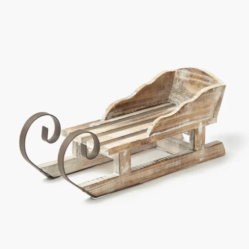 Christmas Decorations<Mrs. Alice Wooden Sleigh (Set of 2)