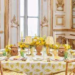 Summer Candleware | Candle Holders<Mrs. Alice Yellow Glass Lantern Tea Light Holder (Pair) - 18cm