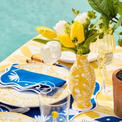 Vases | Vases & Planters<Mrs. Alice Yellow Hand Painted Tole Bud Vases (Set of 3)
