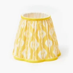 Lampshades<Mrs. Alice Yellow Ikat Lampshade (18cm)