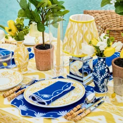 Lampshades<Mrs. Alice Yellow Ikat Lampshade (18cm)